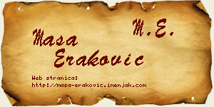 Maša Eraković vizit kartica